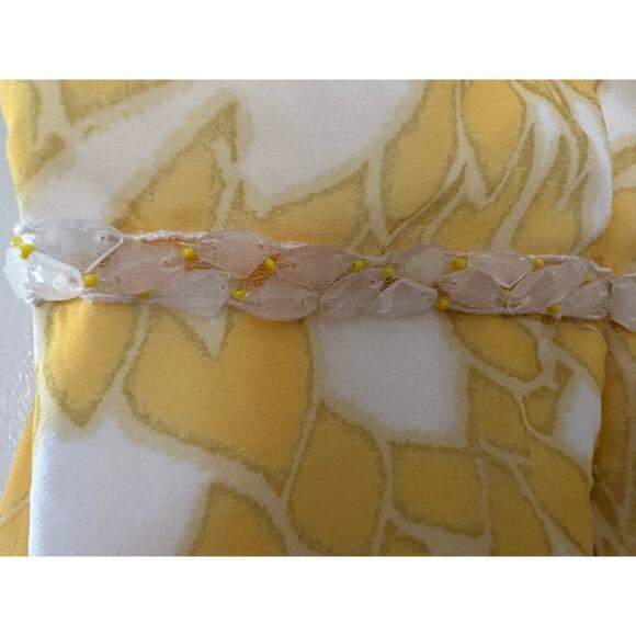 Badgley Mischka Yellow Floral  Sleeveless Paradiso Dress, Size 6, NWT - Picture 6 of 6